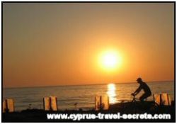 sunset cycling in cyprus