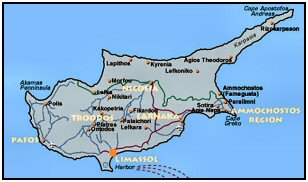 air travel to cyprus map